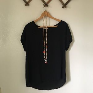 Black Chiffon Top - Business Casual